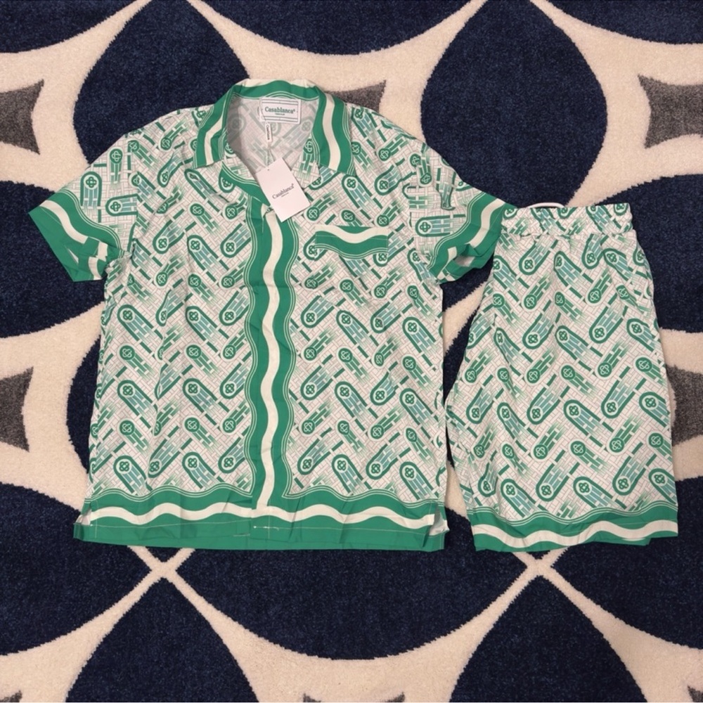 Casablanca Green and White Set Men’s Large